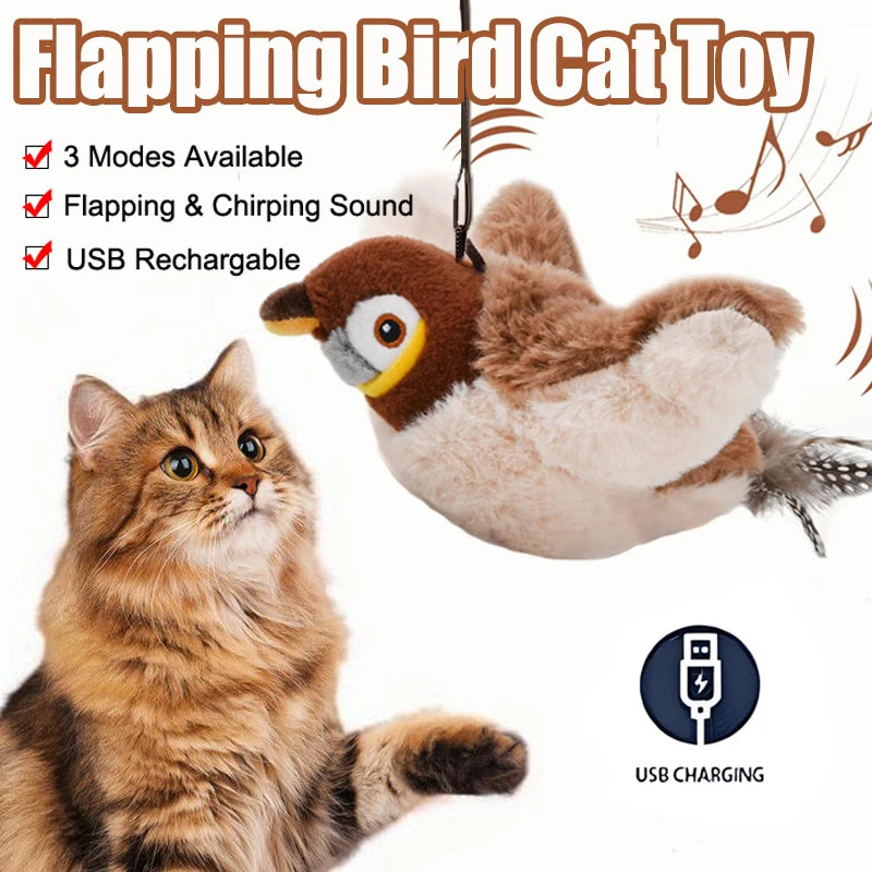 Juguete Pajaro Peluche Interactivo para gatos