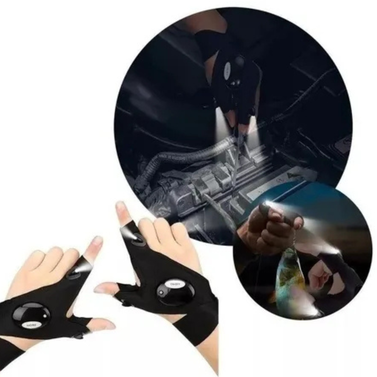 Par de Guantes Linternas Modernas Glove Lite