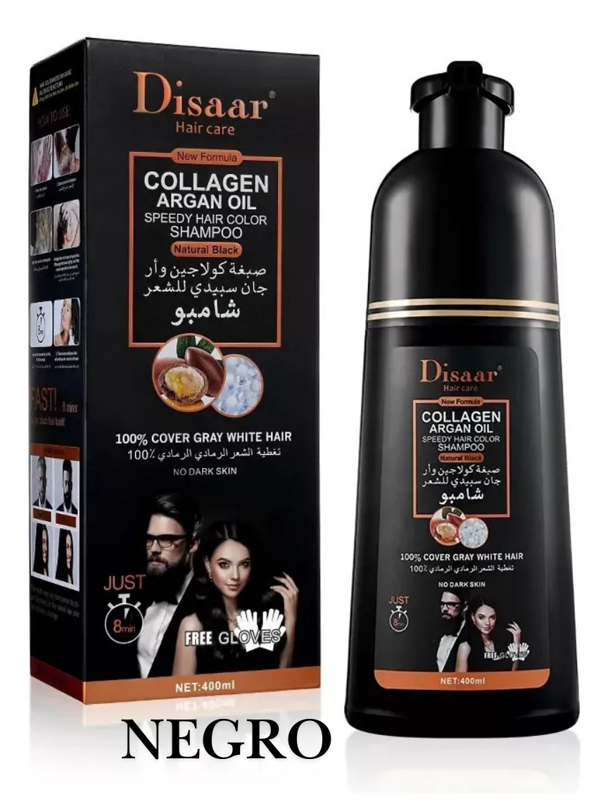 SHAMPOO COLORANTE TINTE CUBRE CANAS